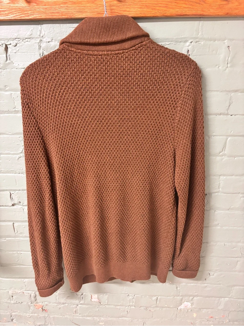 Banana Republic Men's Shawl Collar Cardigan - caramel-colored